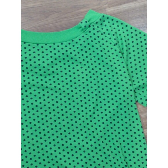 Carolina Colours Plus Womens 3X Green Black Polkadot Blouse Chic Stylish - Picture 10 of 11
